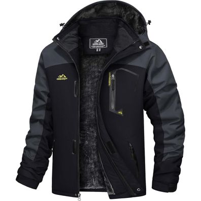 Tacvasen Herren Winterjacke: Wasserdicht, winddicht, warm gefüttert, mit