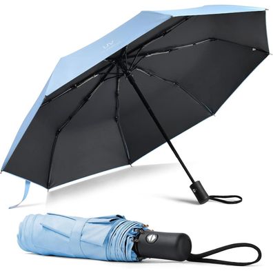 Vicloon Regenschirm Taschenschirm Auf-Zu-Automatik Sturmfest 210T Teflon Leicht