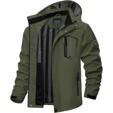 Tacvasen Herren Outdoor Funktionsjacke, leicht, wasserabweisend, mit