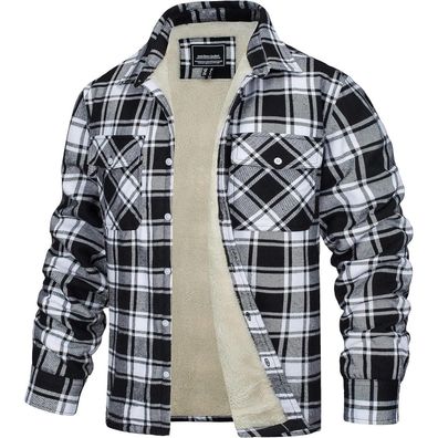 Tacvasen Herren Fleece Thermohemd Warm Flanellhemd Holzfällerhemd Winter