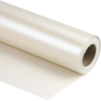 Ruspepa Mattweißes Geschenkpapier - 81,5 qm, Perlglanzpapier für Hochzeit