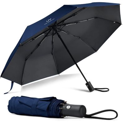 Vicloon Regenschirm Taschenschirm Auf-Zu-Automatik Sturmfest 210T