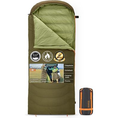 KingCamp XXL Daunen-Schlafsack mit abnehmbarer Decke - 3in1 Wintertauglich bis