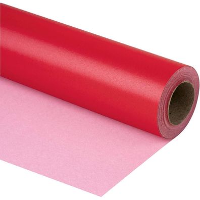 Ruspepa Rotes Mattes Geschenkpapier - 76 cm x 10 m - Perlglanzpapier für alle