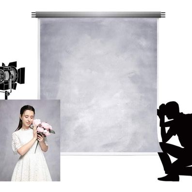Kate Fotografie Hintergrund Grau Mikrofaser Textur 3x6m für Porträt, Baby
