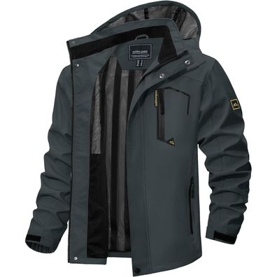 Tacvasen Herren Outdoor-Funktionsjacke, leicht, wasserabweisend, mit