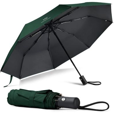 Vicloon Regenschirm, Taschenschirm mit Auf-Zu-Automatik, Sturmfest, 210T
