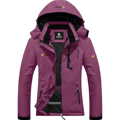 GEMYSE Damen Wasserdichte Berg-Skijacke Winddichte Fleece Outdoor-Winterjacke