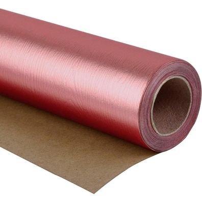 Ruspepa Geschenkpapierrolle Premium Eco-Friendly Holzmaserung Basics Glossy
