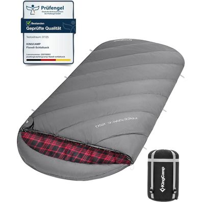 KingCamp XXL Baumwoll Flanell Deckenschlafsack für Erwachsene, Warm, 220x100cm