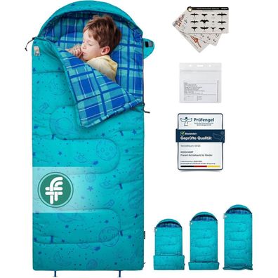 KingCamp Kinderschlafsack Flanell, leicht, wasserdicht, kompakt, 4