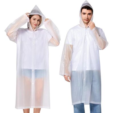Newbyinn 2er Pack Regenponcho für Damen und Herren, wasserdicht, faltbar, ideal