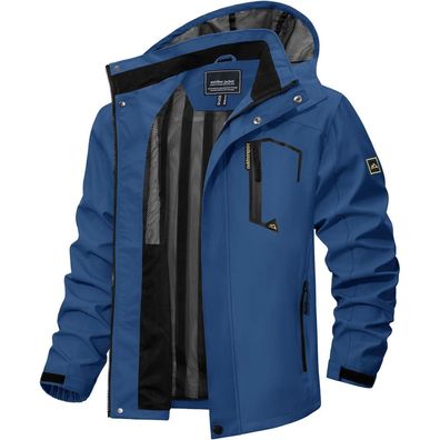 Tacvasen Herren Outdoor Funktionsjacke, leicht, wasserabweisend, mit