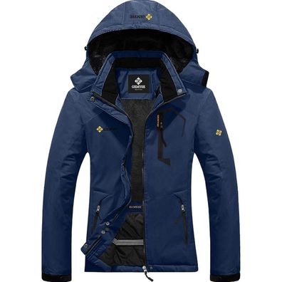 GEMYSE Damen Wasserdichte Berg-Skijacke Winddichte Fleece Outdoor-Winterjacke