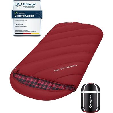 KingCamp XXL Baumwoll Flanell Deckenschlafsack für Erwachsene, 220x100cm