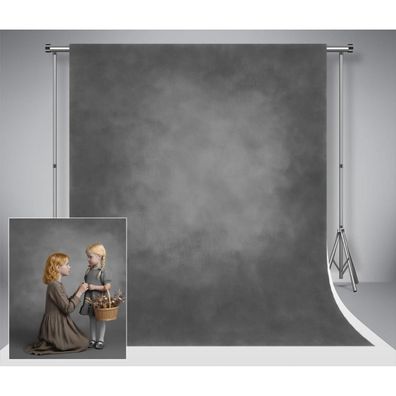 Kate Dunkelgrauer Mikrofaser Fotohintergrund 2.5x2.5m, Retro Textur für Porträt