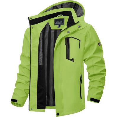 Tacvasen Herren Outdoor Funktionsjacke Leicht Wasserabweisend mit Abnehmbarer