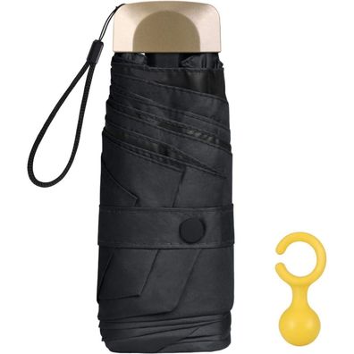 Vicloon Mini Regenschirm, Taschenschirm mit 6 Rippen, 210T Stoff, Aluminium