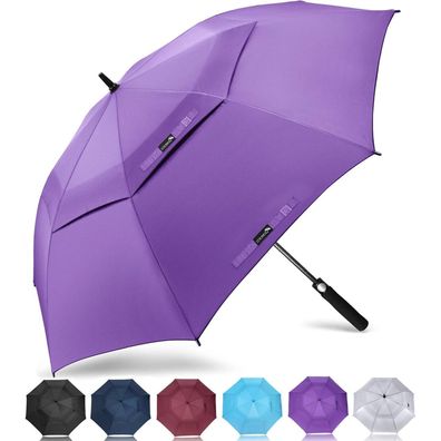 ZOMAKE XL/XXL Regenschirm Groß Sturmfest, Violett, 157cm - Ideal für 2 Personen