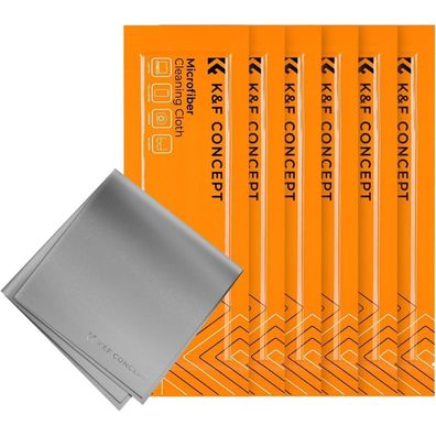 K&F Concept 6er Set Mikrofaser Reinigungstücher 15x15cm, einzeln