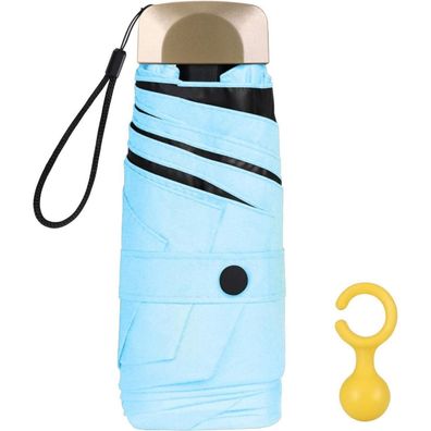 Vicloon Mini Regenschirm - Kompakter Taschenschirm mit 6 Rippen, 210T Stoff