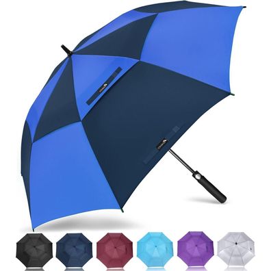 ZOMAKE XL/XXL Regenschirm Groß Sturmfest, Großer Golf Regenschirm für 2-4