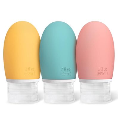 Opret 3er Set Silikon Reiseflaschen 60ml - Auslaufsicher, Nachfüllbar