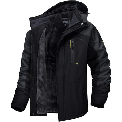 Magcomsen Herren Winter Skijacke mit Fleece Futter, Wasserdicht & Winddicht