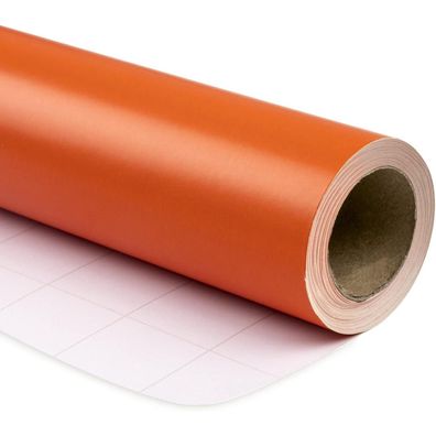 Ruspepa Geschenkpapier Orange Glänzend, Mini-Rolle, Einfarbig für alle Anlässe