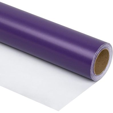 Ruspepa Dunkellila Glänzendes Geschenkpapier - Mini-Rolle, 44,5 cm x 10 m