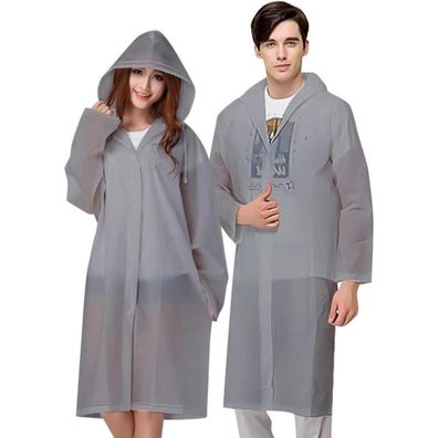 Vicloon Regenponcho 2 Stück Unisex Wiederverwendbar Transparent Regenmantel