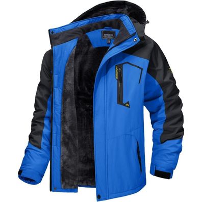 Magcomsen Herren Winter Skijacke mit Fleece Futter, Wasserdicht & Winddicht