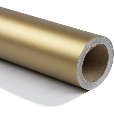 Ruspepa Goldglänzendes Geschenkpapier - Mini-Rolle, einfarbig für alle Anlässe