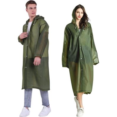 Gerhannery Regenponcho 2 Stück, wiederverwendbar, wasserdicht, atmungsaktiv
