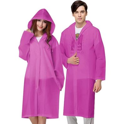Vicloon Regenponcho 2 Stück Unisex Wiederverwendbar Transparent Regenmantel
