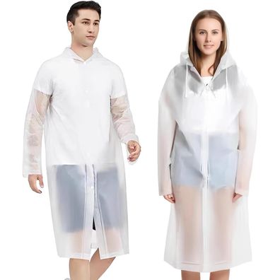 Gerhannery Regenponcho 2 Stück, wiederverwendbar, wasserdicht, atmungsaktiv
