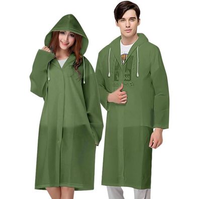 Vicloon Regenponcho 2 Stück Unisex Wiederverwendbar Transparent Regenmantel