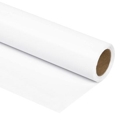 Ruspepa Weißes Glänzendes Geschenkpapier - Mini-Rolle, 44,5 cm x 10 m - Perfekt
