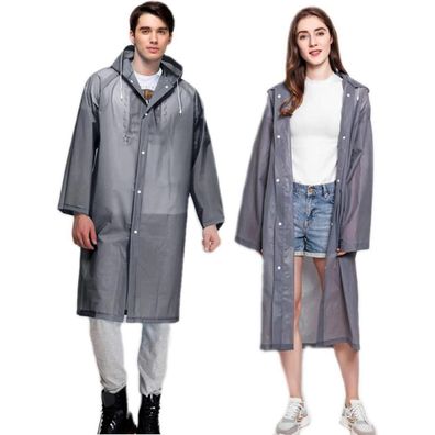 Gerhannery Regenponcho 2 Stück, Wiederverwendbar, Wasserdicht, für Damen