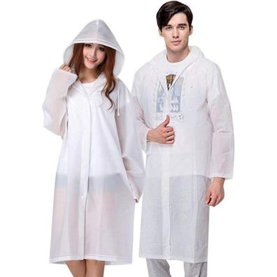 Vicloon Regenponcho 2 Stück Unisex Wiederverwendbar Transparent Regenmantel
