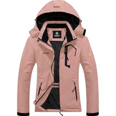 GEMYSE Damen Wasserdichte Berg-Skijacke Winddichte Fleece Outdoor-Winterjacke
