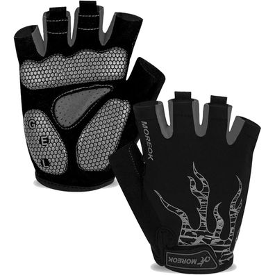 Bikingmoreok Fahrradhandschuhe Halbfinger Radhandschuhe Herren Damen