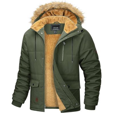 Magcomsen Herren Winter Parka Jacke - Winddicht, Warm, Wasserabweisend, mit