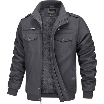 Magcomsen Winterjacke Herren Warm Fleecejacke Männer Übergangsjacke