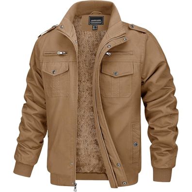 Magcomsen Winterjacke Herren Warm Fleecejacke Männer Übergangsjacke