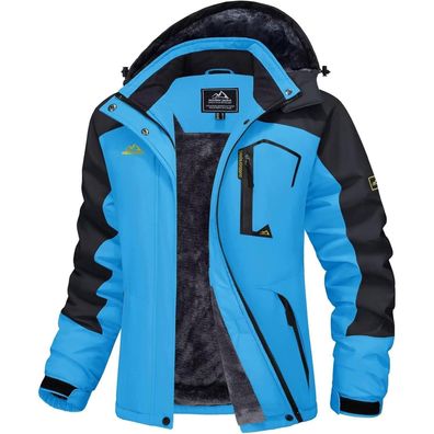 Magcomsen Winterjacke Damen Skijacke mit Fleece Parka Wasserdicht Windschutz XL