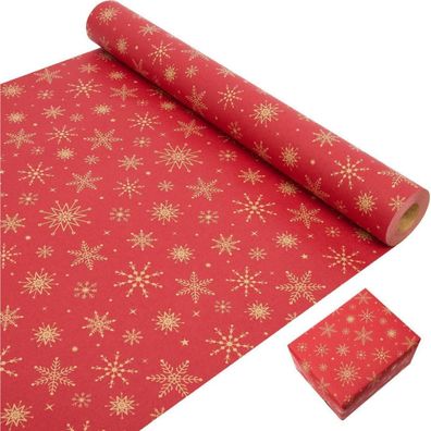 LZRinue Weihnachtsgeschenkpapier 43 cm x 20 m, recycelbares Kraftpapier mit