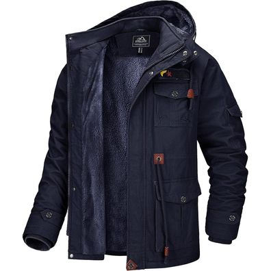 Magcomsen Winterjacke Herren Warm Gefüttert Fleece Winddicht Outdoor