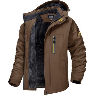 Magcomsen Herren Winter Fleecejacke - Warm, winddicht, wasserdicht, mit