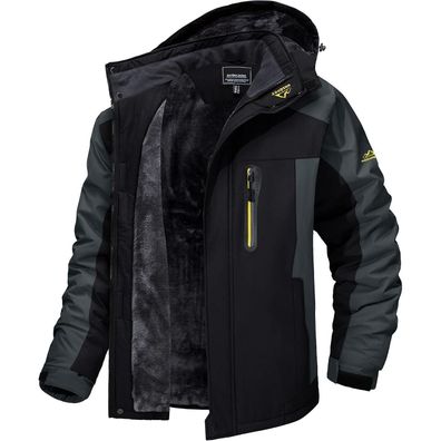 Magcomsen Herren Winter Fleecejacke - Warme, gefütterte Outdoor-Funktionsjacke